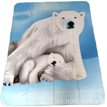 Tweezijdige geborstelde Polar Fleece deken gooit